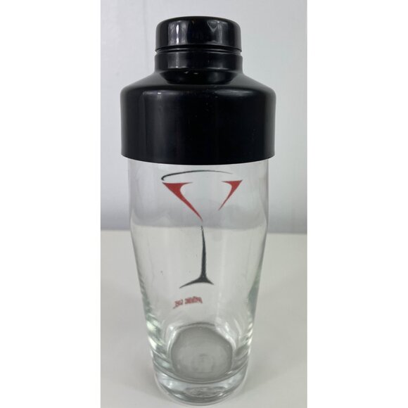 Kahlua Cocktail Shaker Glass With Black Plastic Lid & Martini Design - Picture 5 of 10